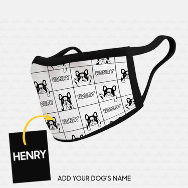 Personalized Dog Gift Idea - Frenchie Saying Hello For Dog Lovers - Cloth Mask